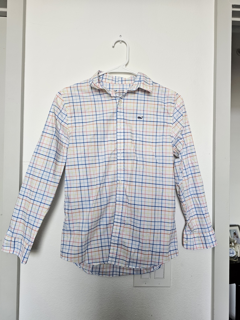 Vineyard Vines Kids Multi-Color Plaid Button-Down Shirt - White Base